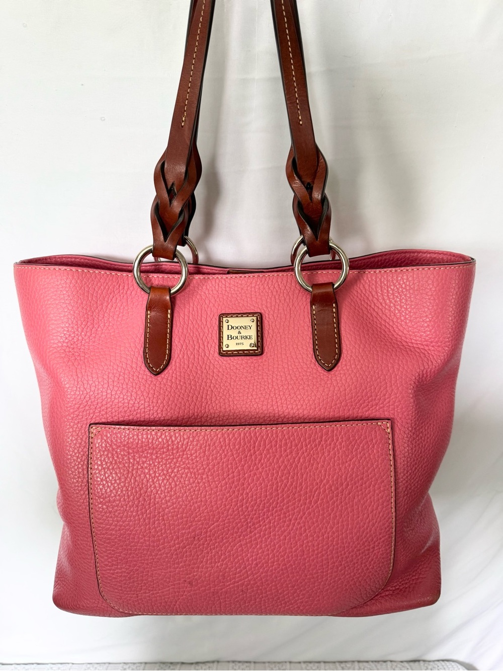 Dooney & Bourke Gretchen coral pebbled leather tote